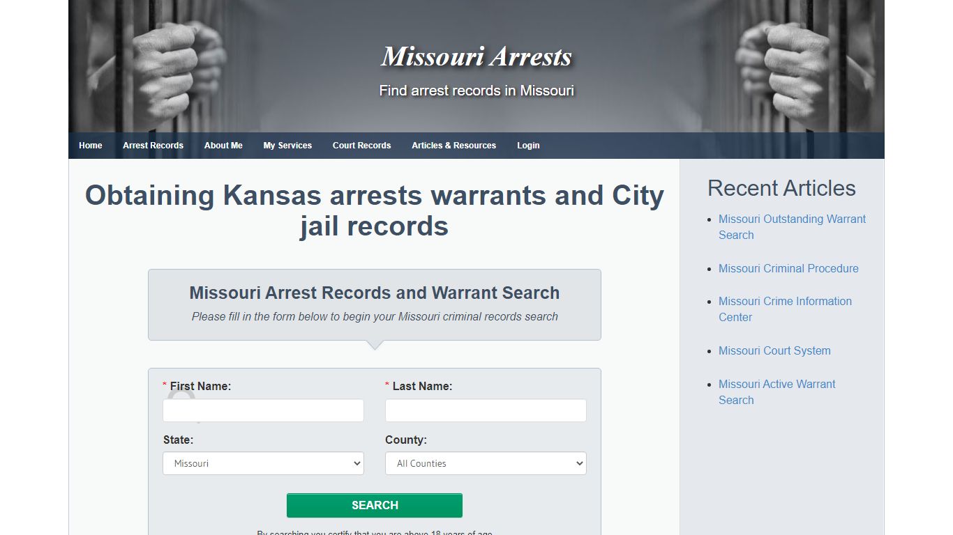 Kansas City MO Warrant Search and Arrest Records